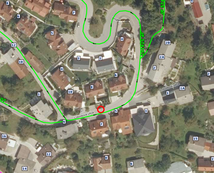 Polovična zapora Lobodove ulice en delovni dan v obdobju med 4.2.2021 in 5.5.2021