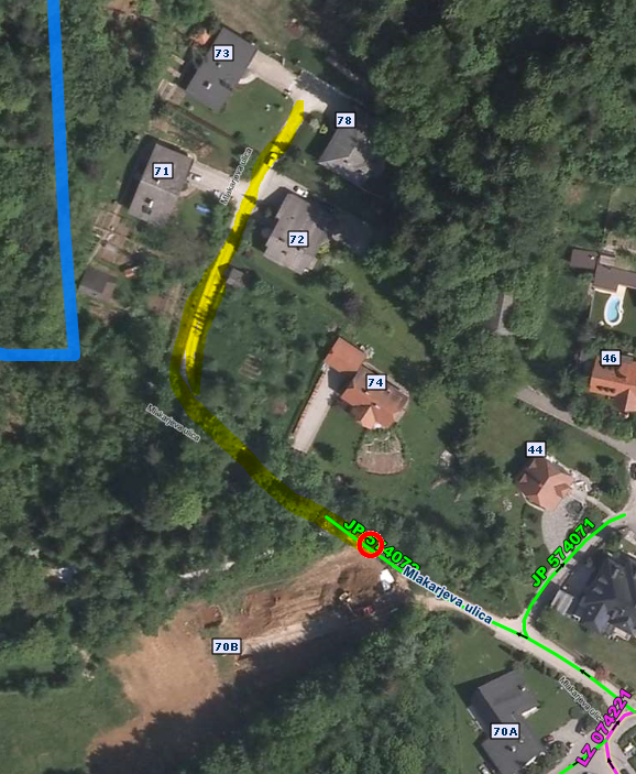 Popolna zapora Mlakarjeve ulice 71-78 v Trzinu, od 27.8.2018 do 31.10.2018