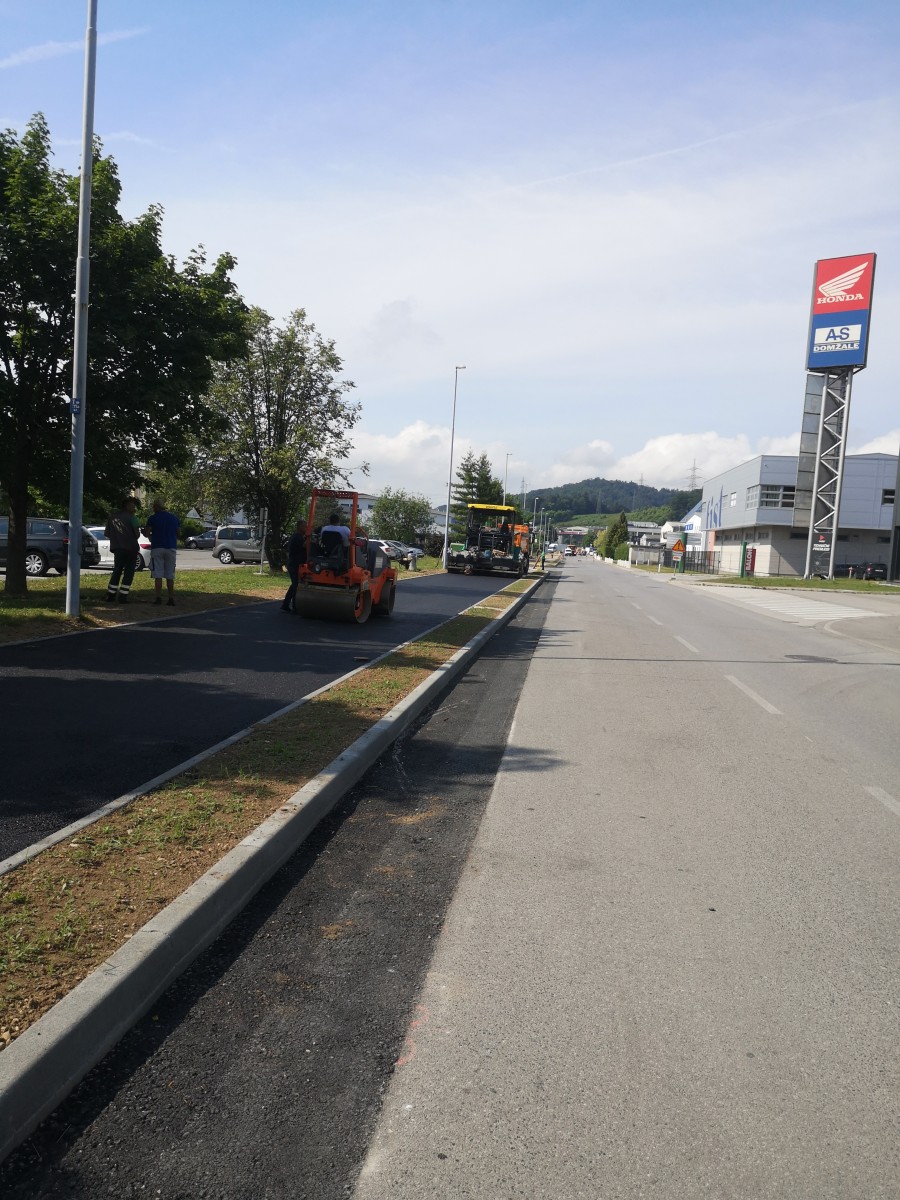 OBVESTILO - popolna zapora zaradi asfaltiranja regionalne kolesarske povezave Kamnik – Mengeš – Trzin – Ljubljana