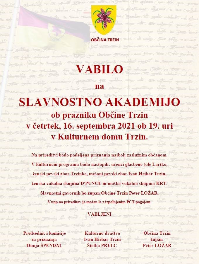 Slavnostna akademija ob prazniku Občine Trzin