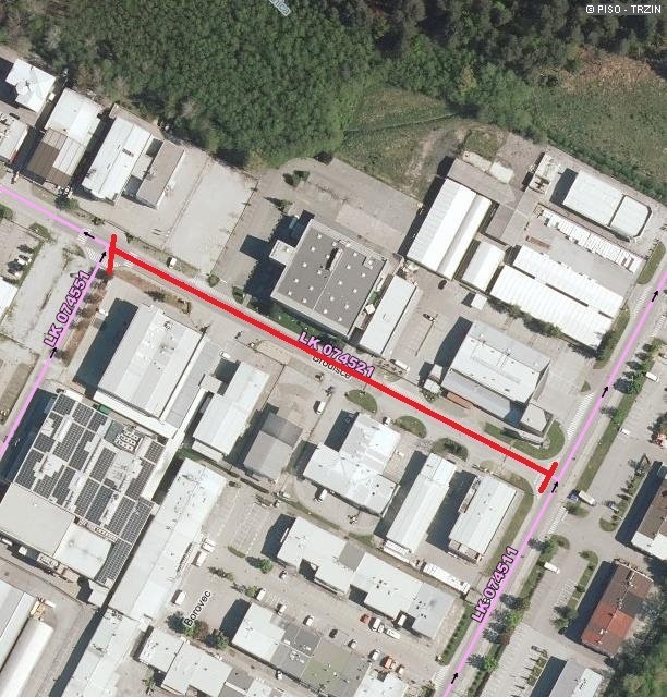 Popolna zapora občinske ceste: ulica Brodišče, 18. 4. 2026