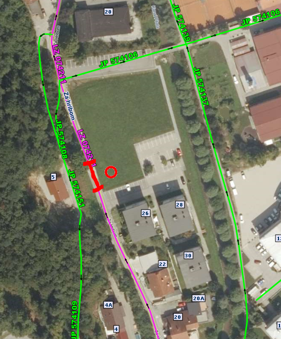 Popolna zapora dela občinske ceste - Za hribom 26