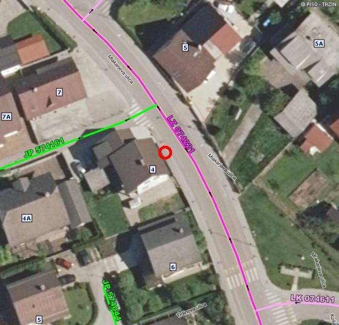 Zapora dela pločnika ob občinski cesti v Trzinu, v terminu od 09.05.2022 do 14.05.2022 