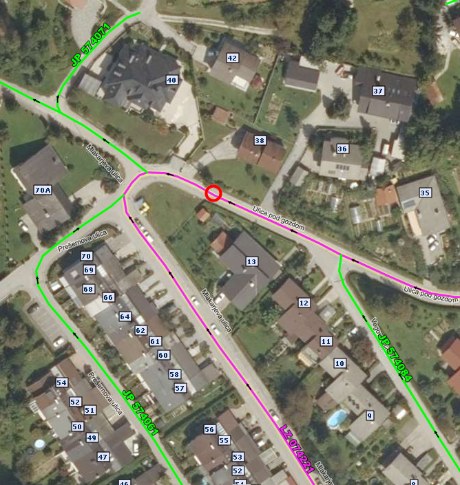 Popolna zapora lokalne ceste (ulica Pod gozdom) 2 dni v času od 1.8.2021 do 31.8.2021