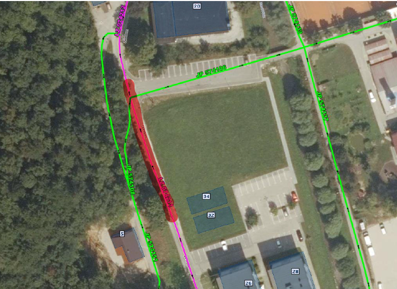 Popolna zapora lokalne ceste Za hribom, 22.7.2021, od 15. do 21. ure