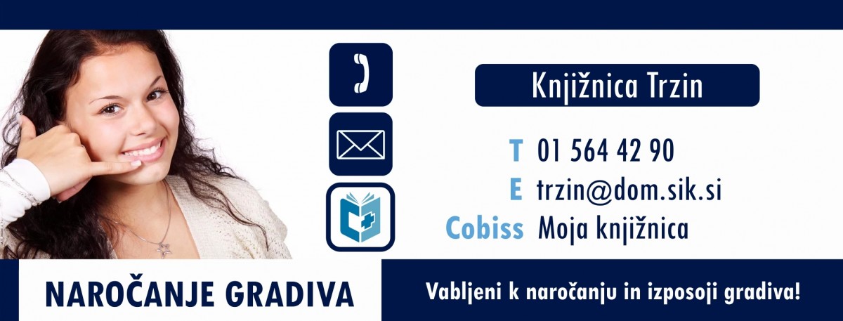 Informacije o odprtju Knjižnice Domžale in njenih enot 