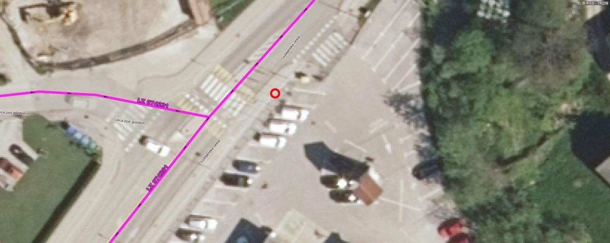 Zapora dela pločnika na Ljubljanski cesti (od 28. do 29. 5. 2022) 