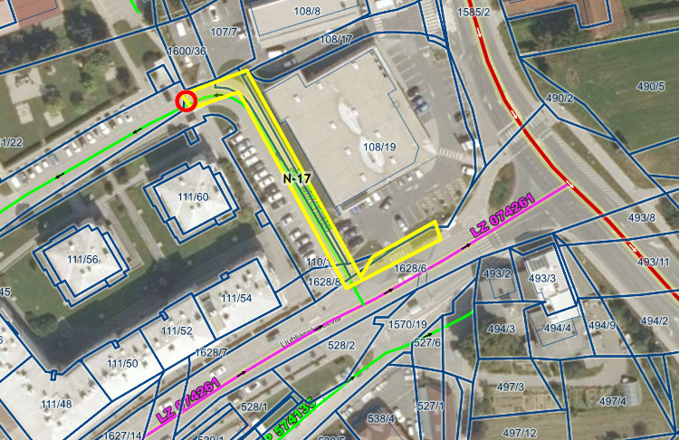 Delna zapora občinske ceste - Ljubljanska cesta - pri trgovskem objektu Spar, od 8. 4. 2019 do 8. 5. 2019