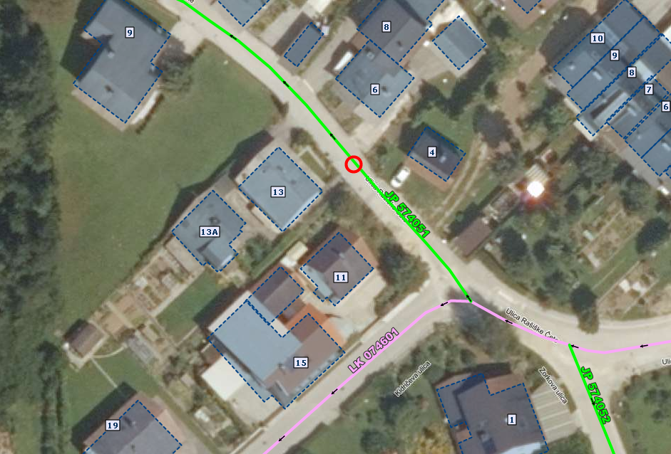 Popolna zapora Ulice Rašiške čete od 27.1.2021 do 28.1.2021