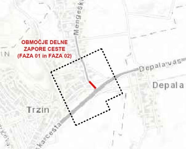 Zapora dela občinske ceste - Ljubljanska cesta v križišču z Mengeško cesto, od dne 17. 4. 2019 do dne 30. 5. 2019 