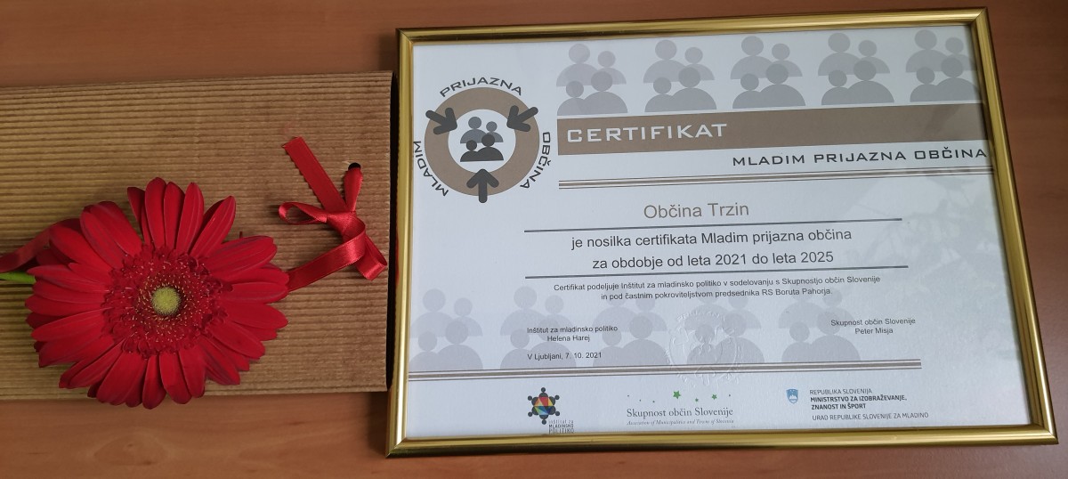 Podaljšanje veljavnosti certifikata Mladim prijazna občina