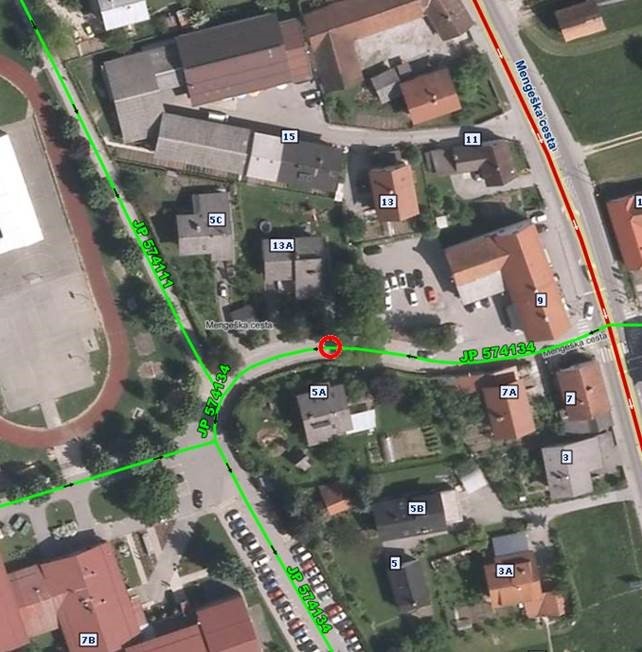 Polovična zapora: Mengeška cesta 13a, dne 5. in 6.10.2018