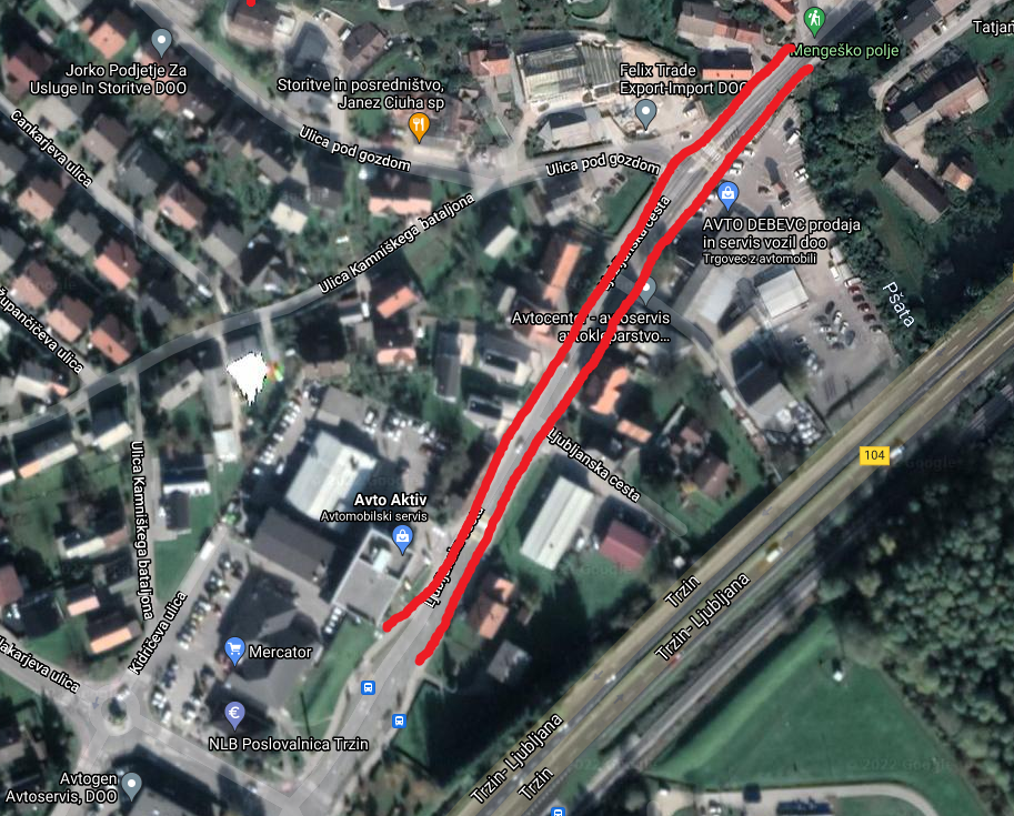 Zapora ceste Ljubljanska